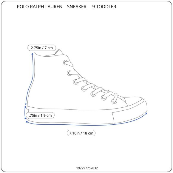 BOYS POLO RALPH LAUREN HAMPTYN POLO HI REPEAT GRADE-SCHOOL SZ. 9 TODDLER NIB - Picture 6 of 9